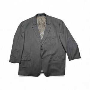 Ralph Lauren Blazer Sport Coat Men's 54R Gray 100% Wool Classic Business Attire